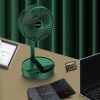 Portable Rechargeable Telescopic Folding Fan | Usb Foldable | Table Desk Fan | Telescopic Design Floor | 3 Speeds Rechargeable, Foldable, Adjustable Height Fan